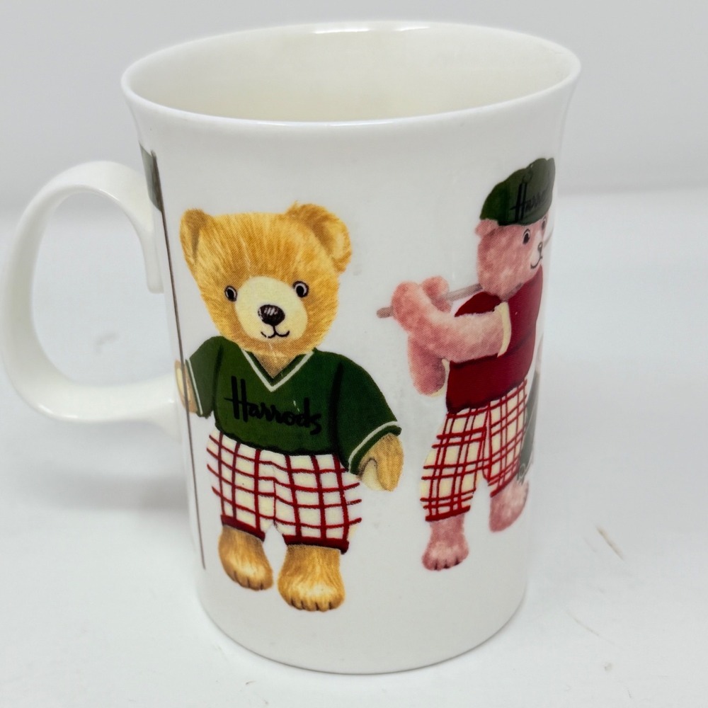Harrods Knightsbridge Fine Bone China‎ Mug Golfing Bears Made in England
